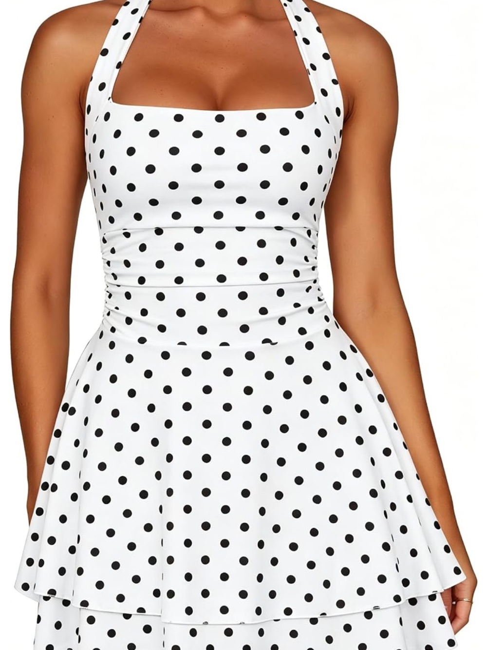 Polka Dot Halter Dress